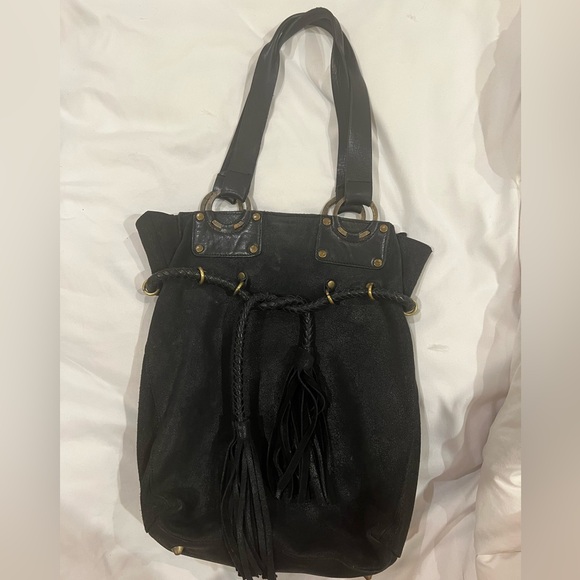 CARLA MANCINI leather fringed bag - Picture 2 of 6